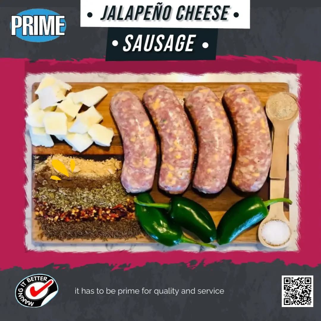 Pork & Jalapeño Cheese Gourmet Sausages