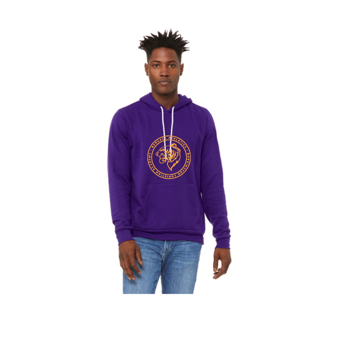 Purple Hoodie with Gold Athletic Logo