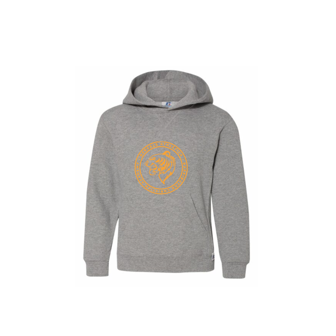 Youth Gray Hoodie with Gold Athletic Logo
