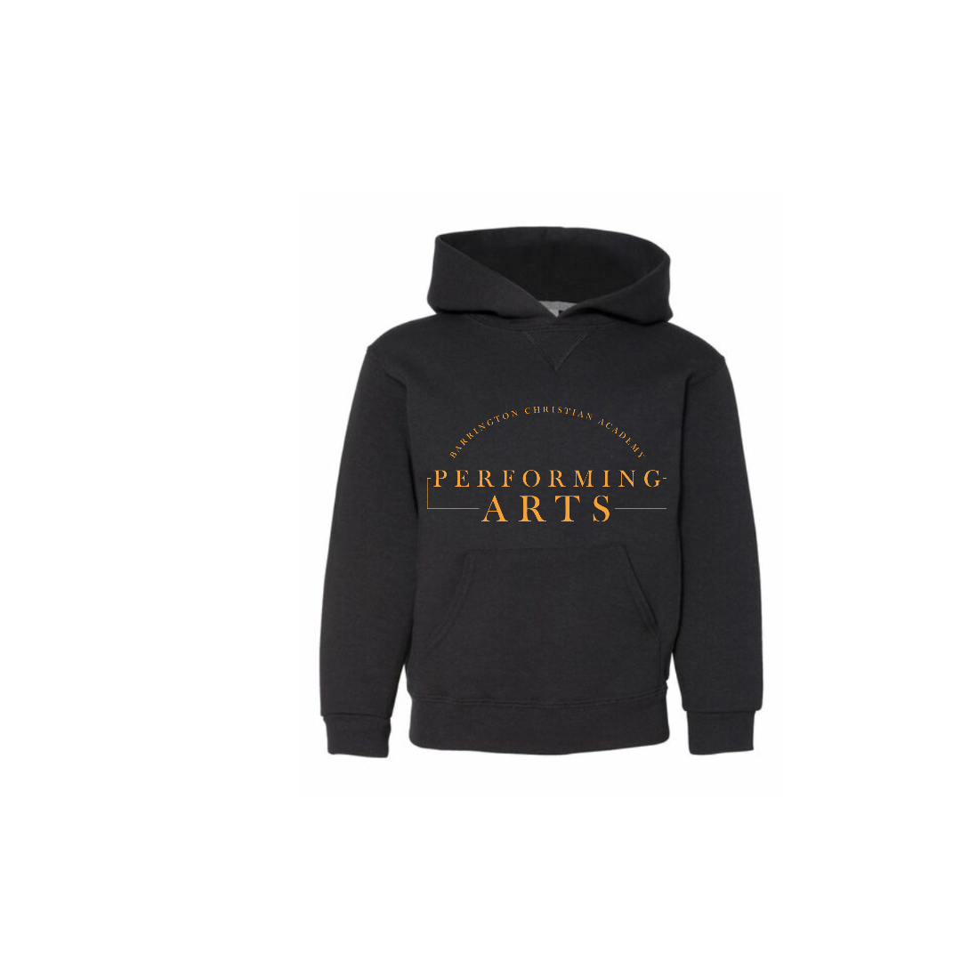 Youth Black Hoodie with Performing Arts Logo