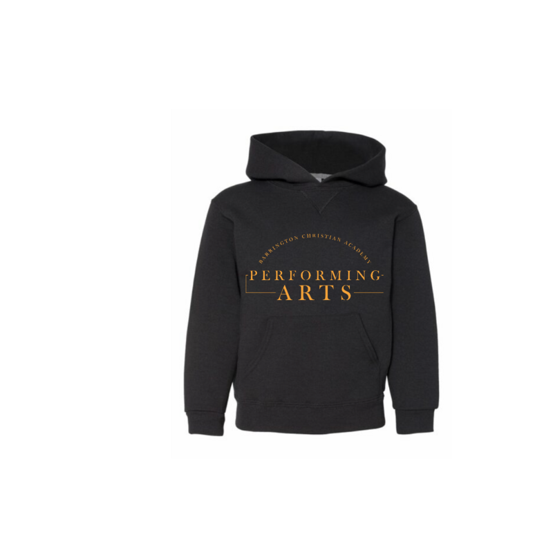 Youth Black Hoodie with Performing Arts Logo