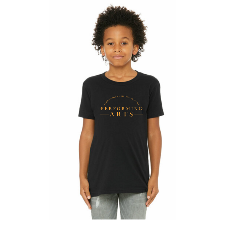 Youth T-Shirt: Black with Performing Arts Logo