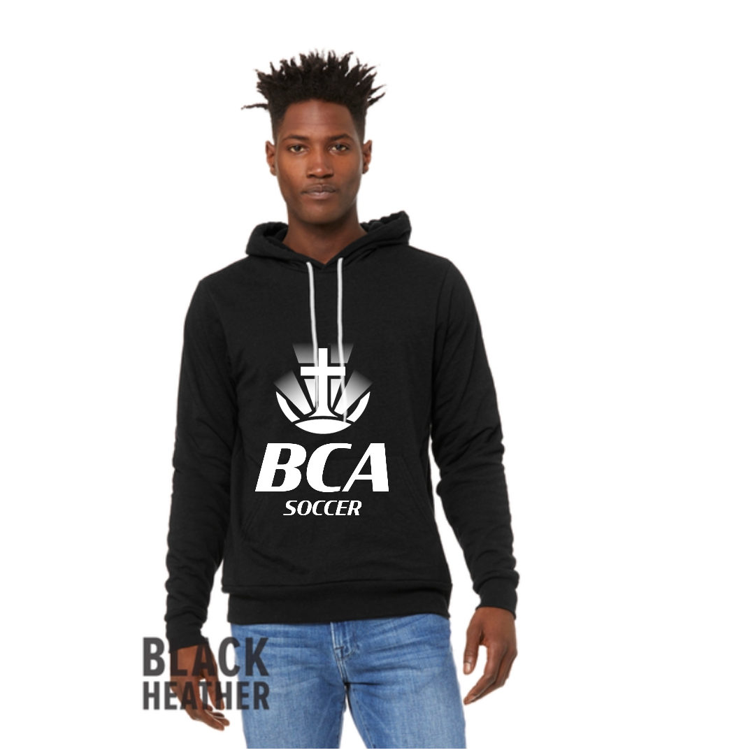 Black Heather Hoodie with Soccer Logo