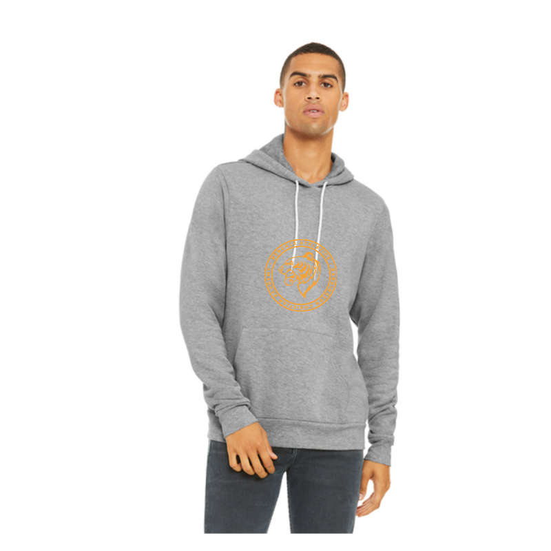 Gray Hoodie with  Gold Athletic Logo