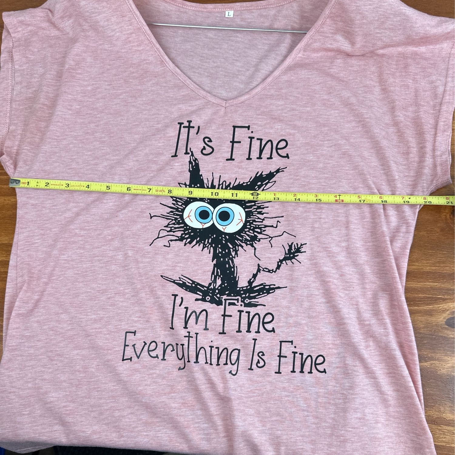 Like New Women’s Large “It’s Fine” Pink Shirt