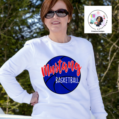 Mustang Basketball Spirit Shirt Adult and Youth Sizes