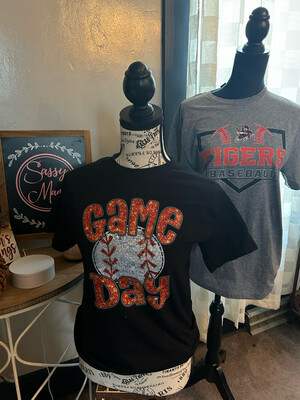 Massillon Tiger Baseball Game Day Bling Adult and Youth Sizess