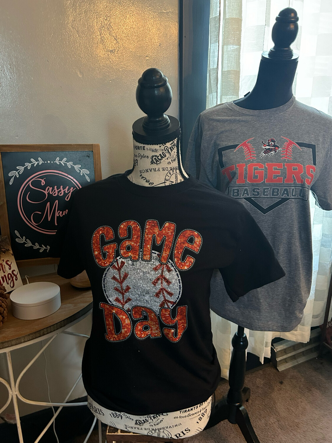 Massillon Tiger Baseball Game Day Bling Adult and Youth Sizess