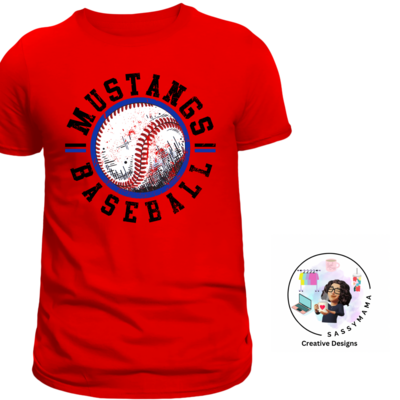 Tuslaw Mustangs Baseball Spirit Shirt Adult and Youth