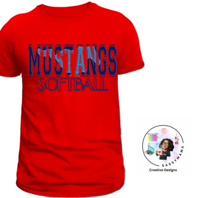 Tuslaw Mustangs Softball Shirt Adult and Youth