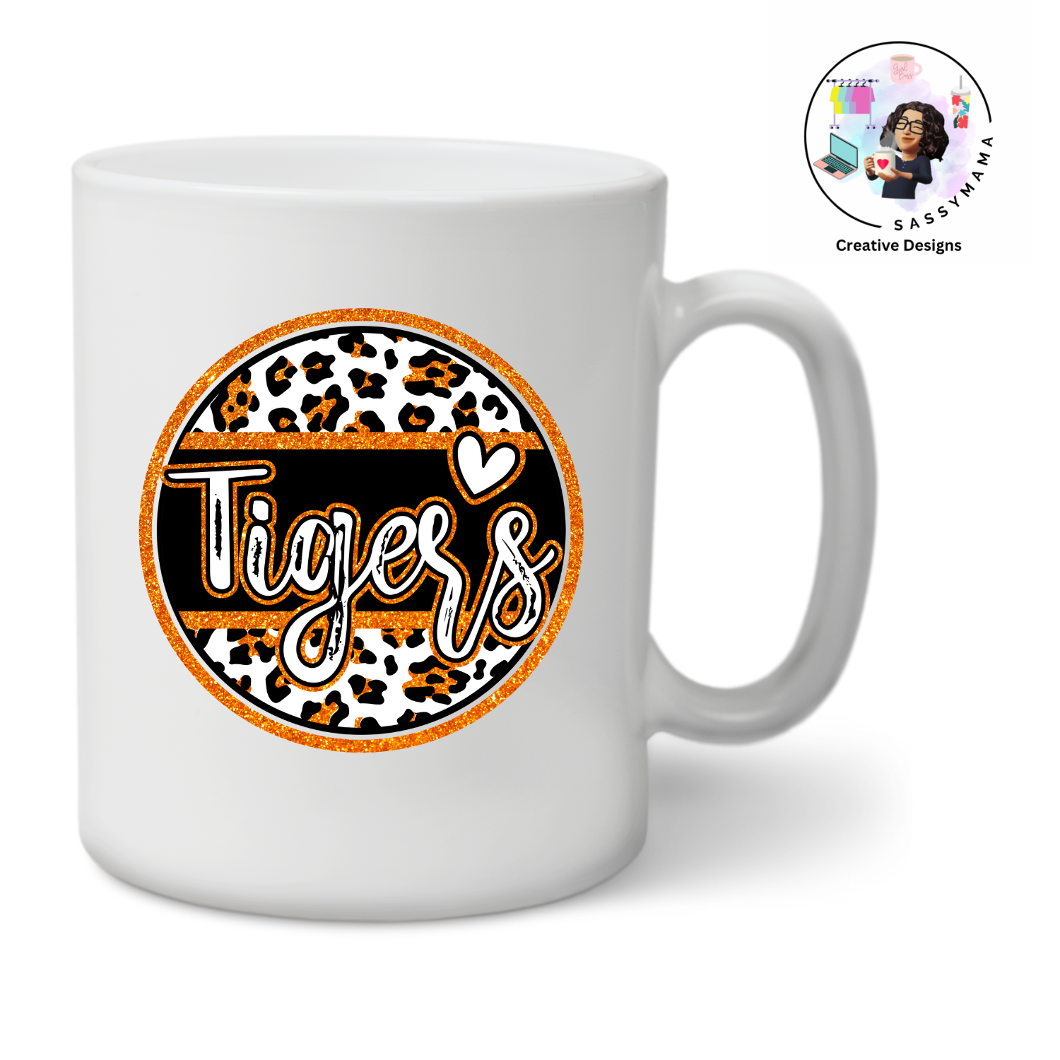 Massillon Tigers Leopard Orange and Black Coffee Mug