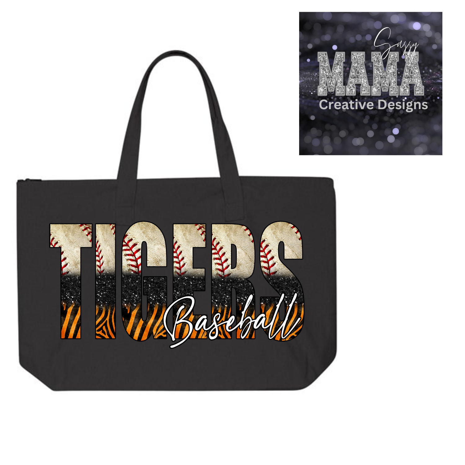 Massillon Tiger Baseball Tote