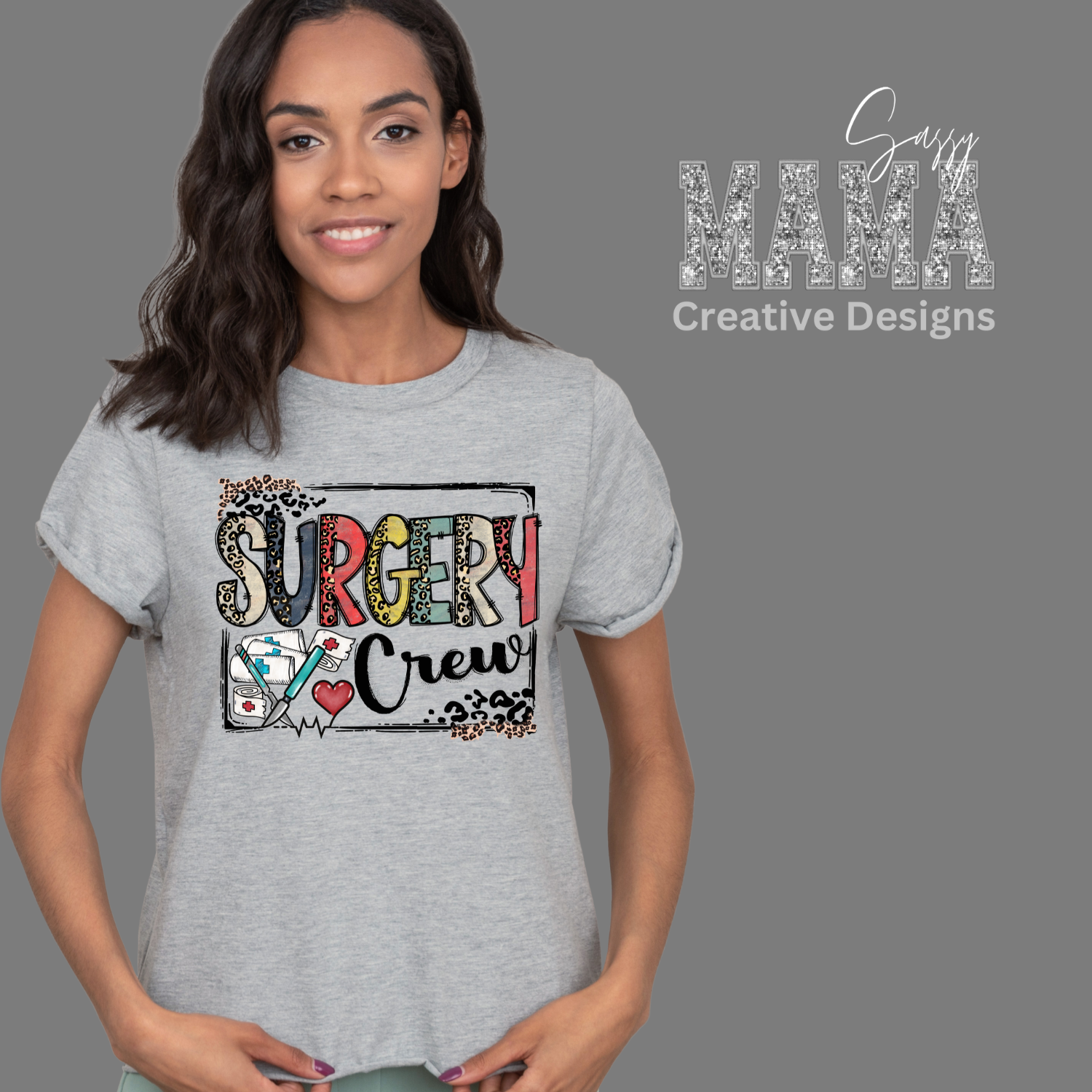 Surgery Crew Leopard Spot Shirt