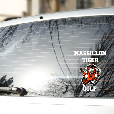 Massillon Tiger Golf Window Decal