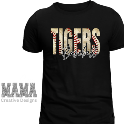 Tiger Baseball Image Shirt