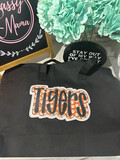 Tiger Faux Embroidery Tote Bag