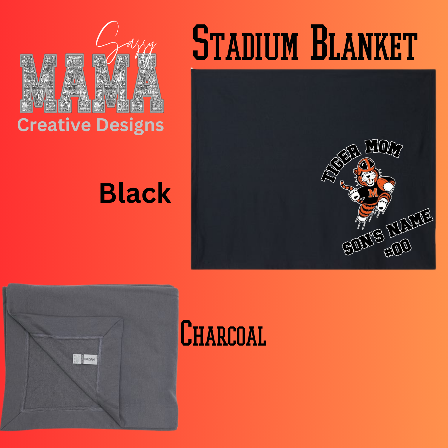 Tiger Mom Stadium Blanket