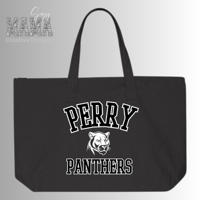 Perry Panthers Tote Bag with Zipper