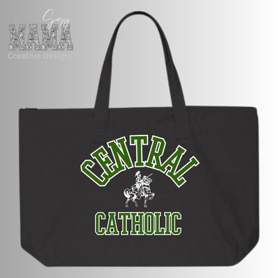 Central Catholic Tote Bag with Zipper