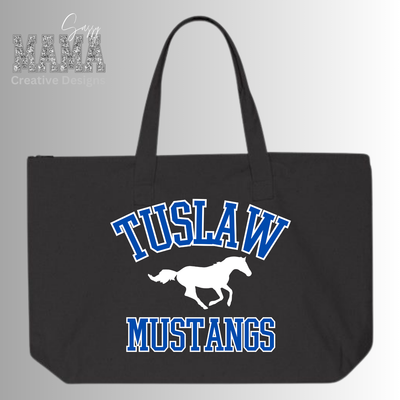 Tuslaw Mustangs Tote Bag with Zipper