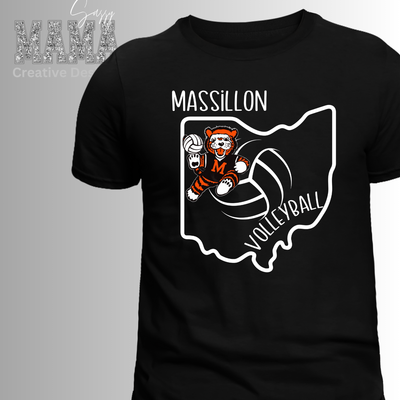 Massillon Tiger Volleyball Pride Shirt Adult and Youth