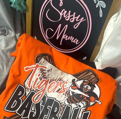 Tiger Baseball Home Plate Shirt Adult and Youth