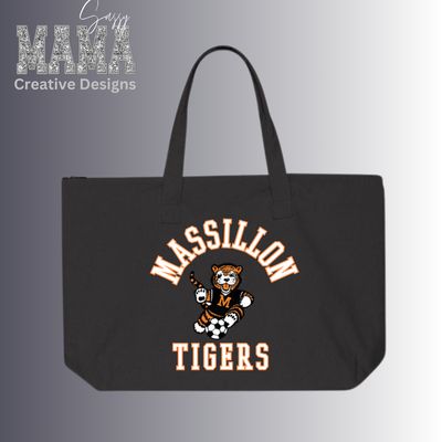 Massillon Tiger Soccer Zipper Tote Bag