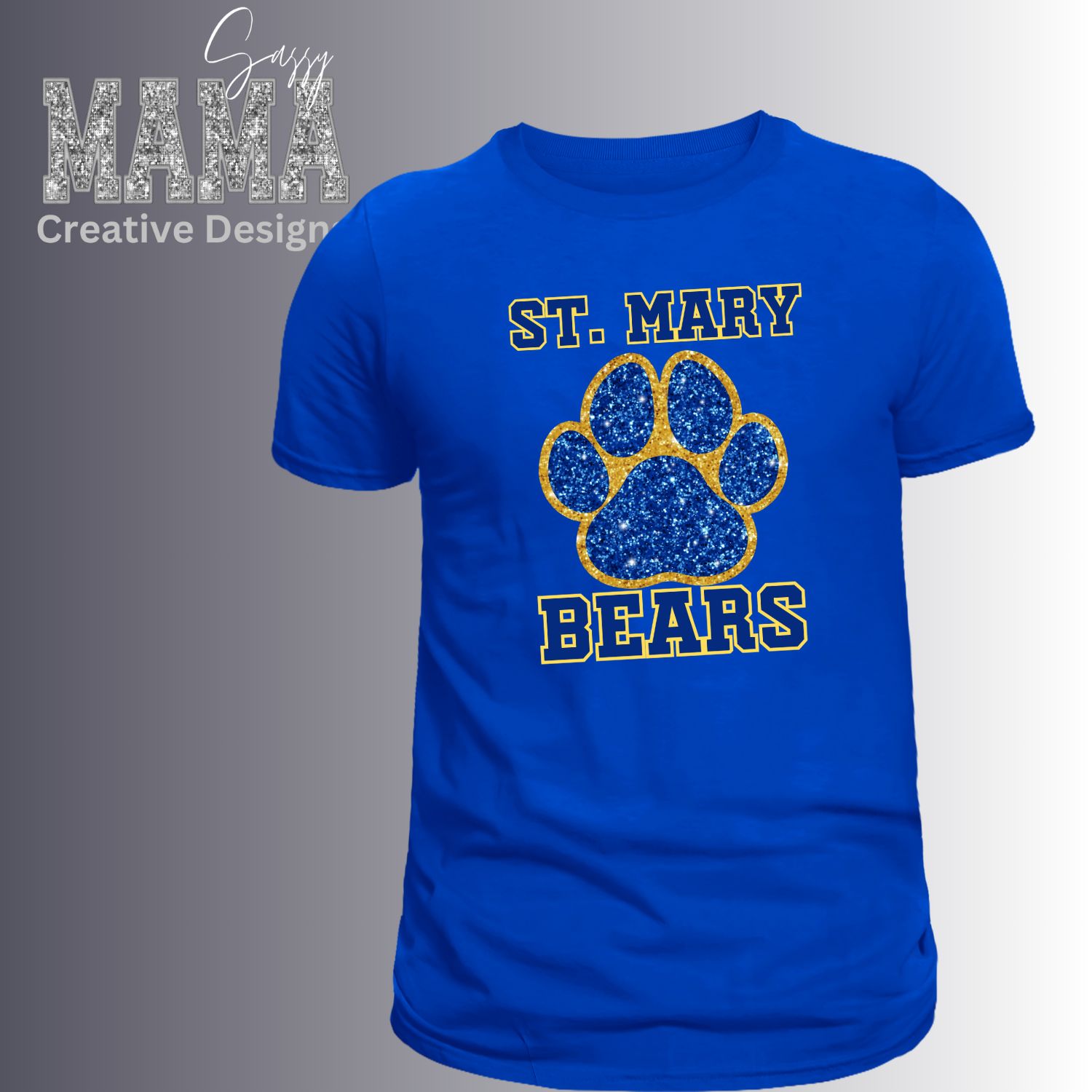 St. Mary Bears Faux Glitter Shirt