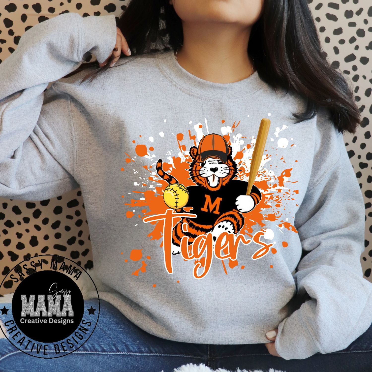 Massillon Tiger Softball Color Splash Shirt