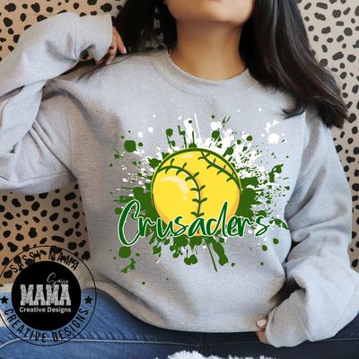 Central Catholic Softball Color Splash Shirt Adult and Youth