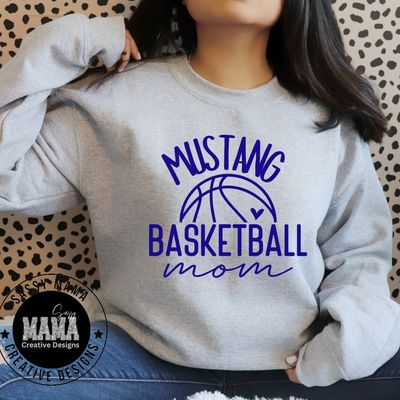 Tuslaw Mustang Mom Basketball Hype Shirt