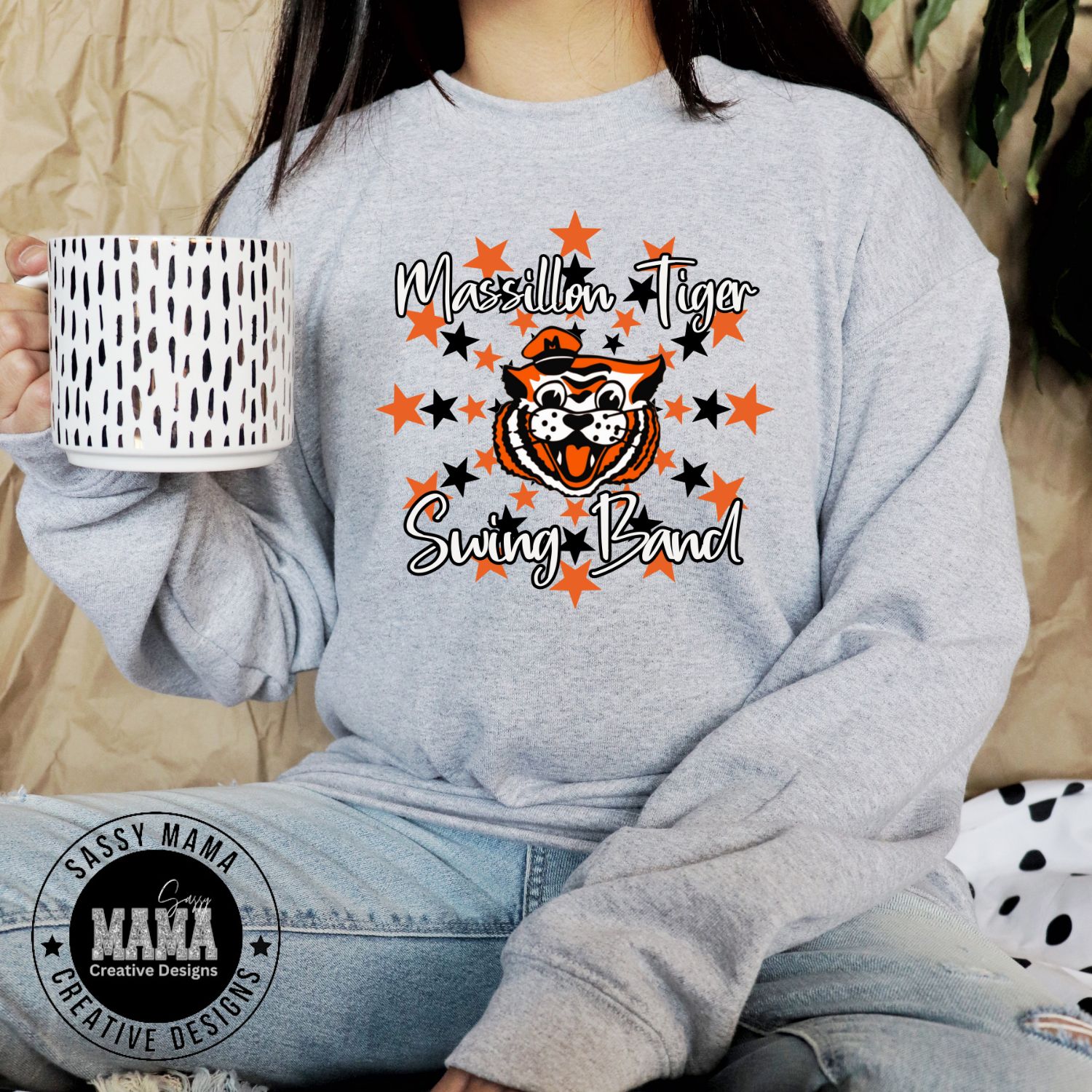 Massillon Tiger Swing Band Starburst Shirt Adult and Youth