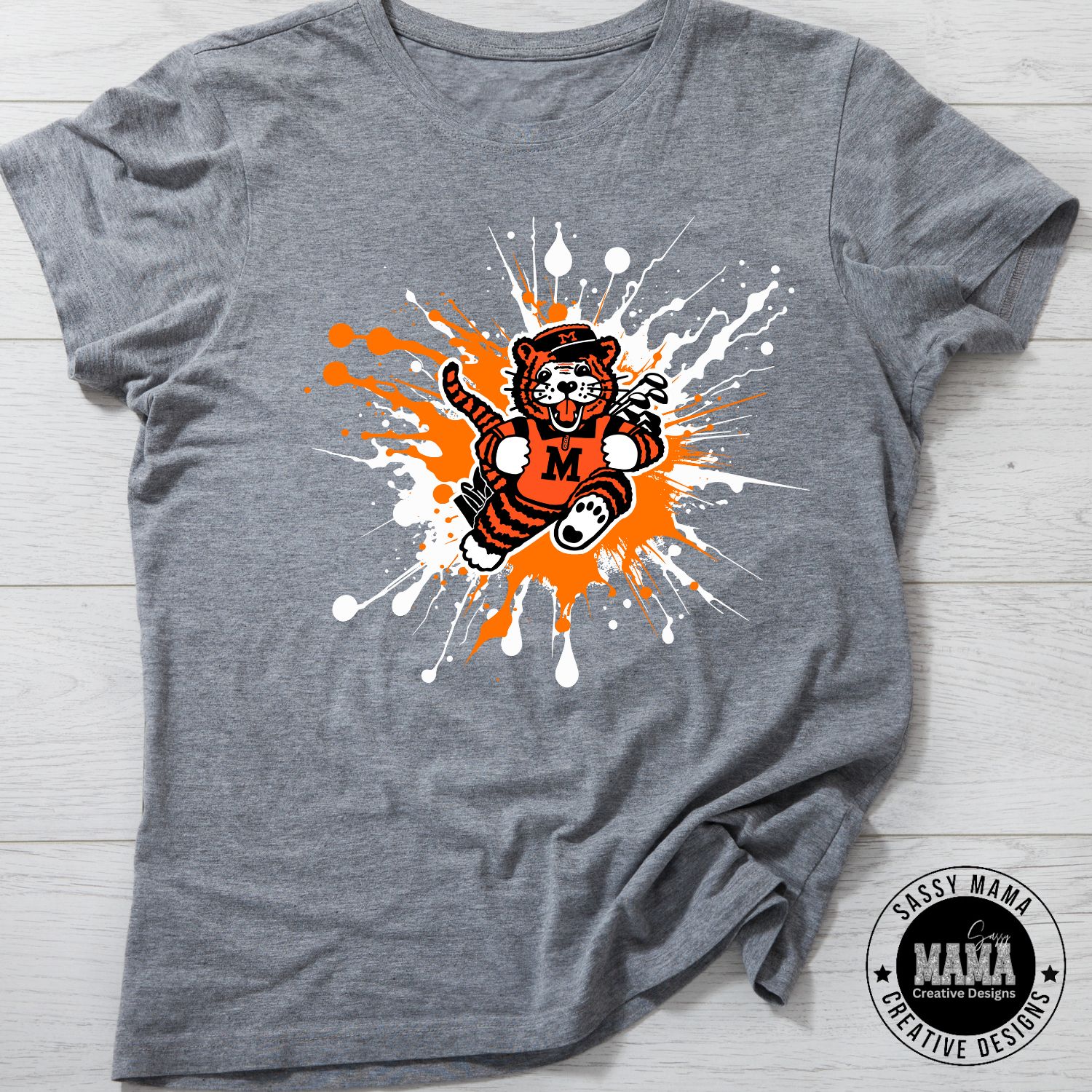 Massillon Tiger Golf Color Splash Shirt