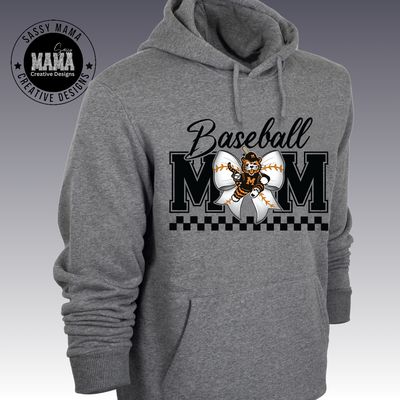 Massillon Tiger Baseball Mom Bow Shirt