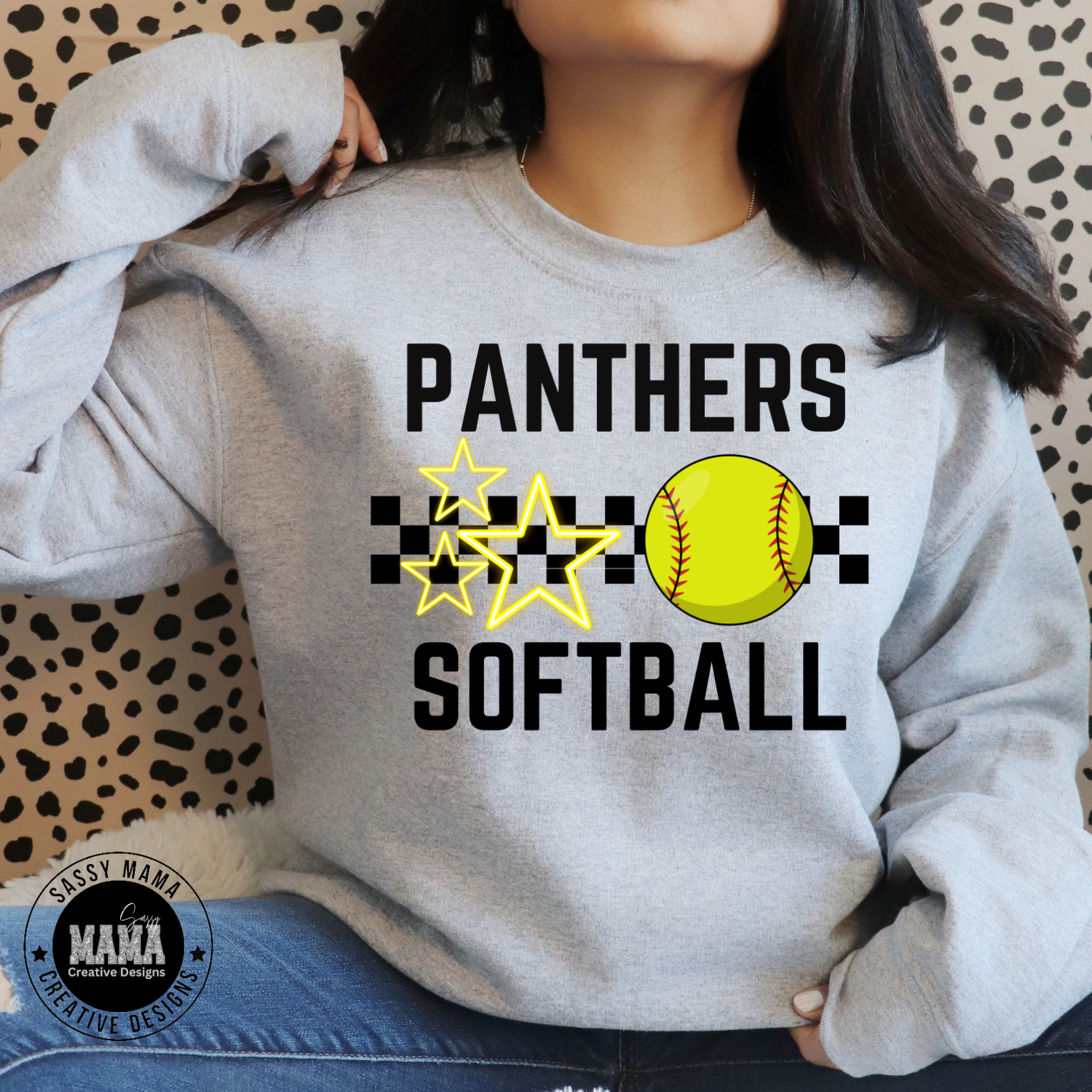 Perry Panther Softball Neon Star Shirt