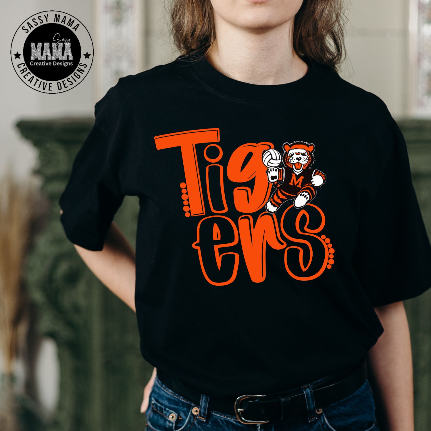 Massillon Tiger Volleyball Doodle Shirt