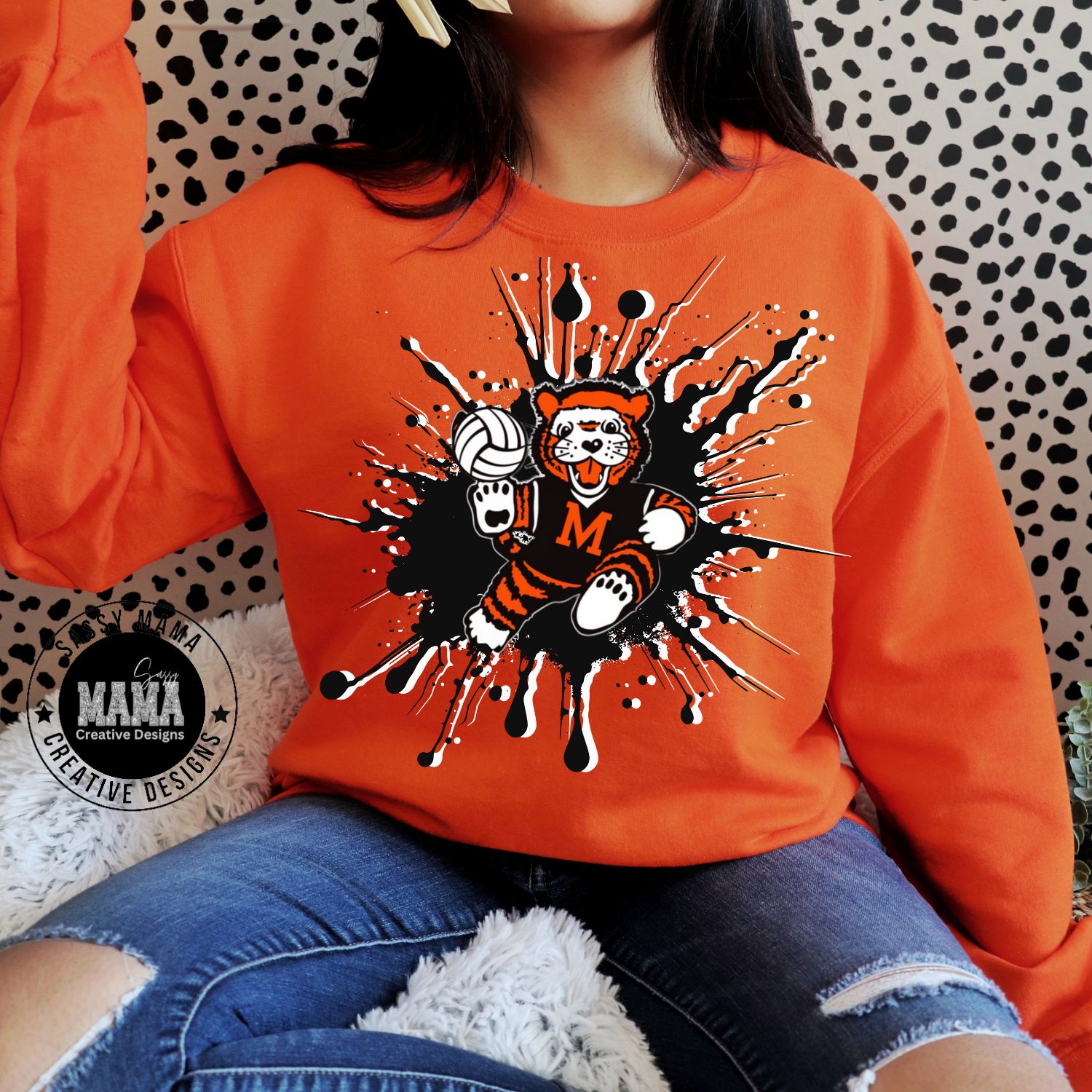 Massillon Tiger Volleyball Color Splash