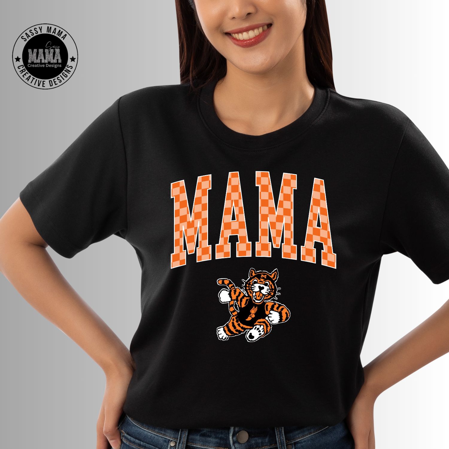 Massillon Tiger Track Mama Checkered Reto
