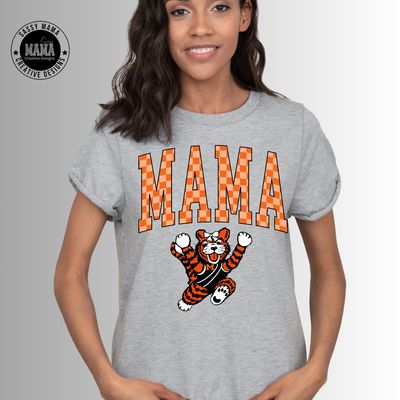 Massillon Tiger Gymnastics Mama Checkered Print