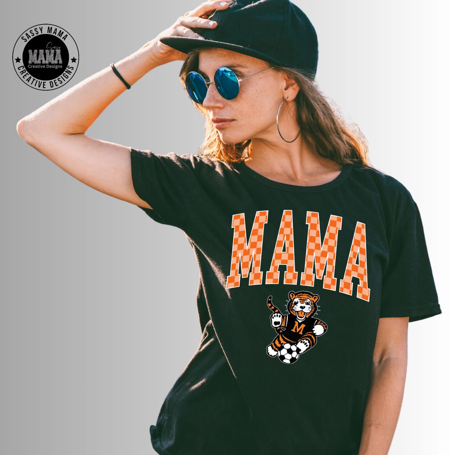 Massillon Tiger Soccer Checkered Mama Shirt