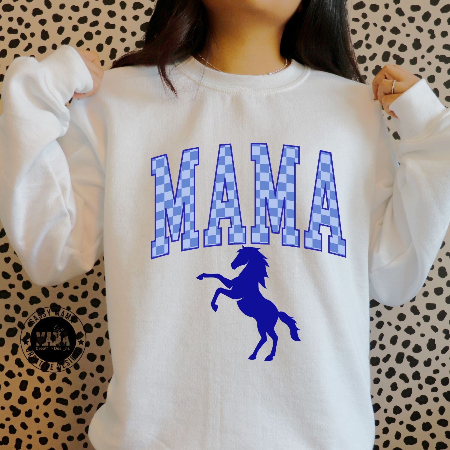 Tuslaw Mustang Mama Checkered Print