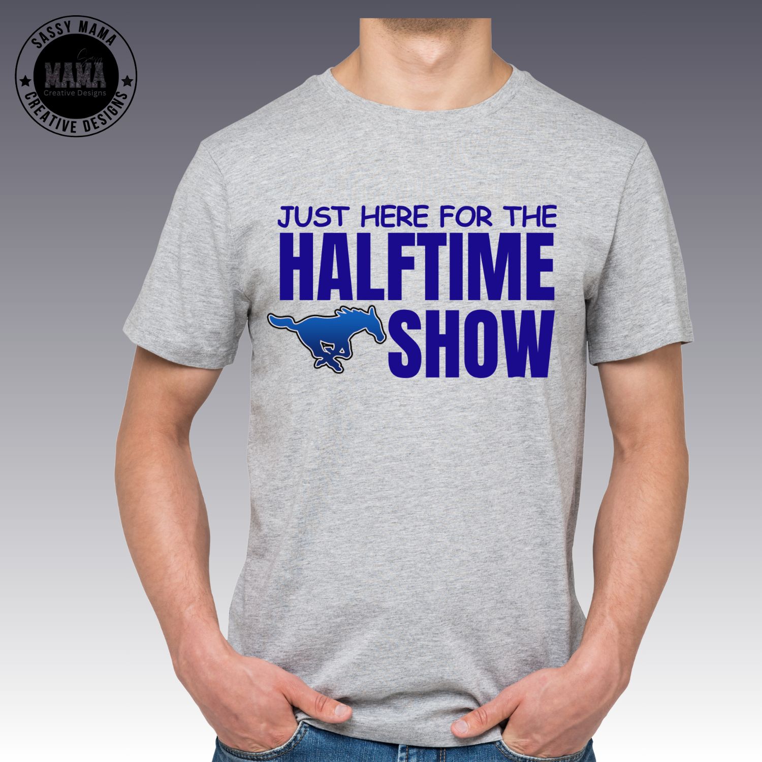 Just Here for the Halftime Show Mustang Band Shirt