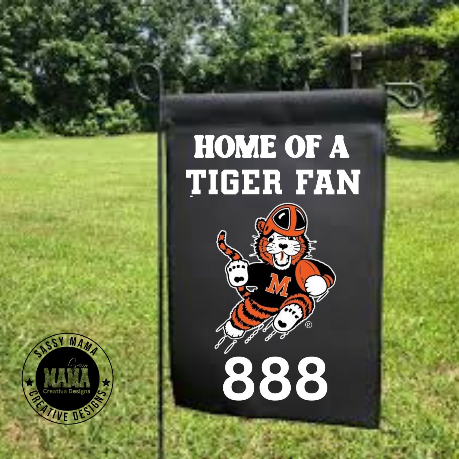 Home of a Tiger Fan Personalized Garden Flag