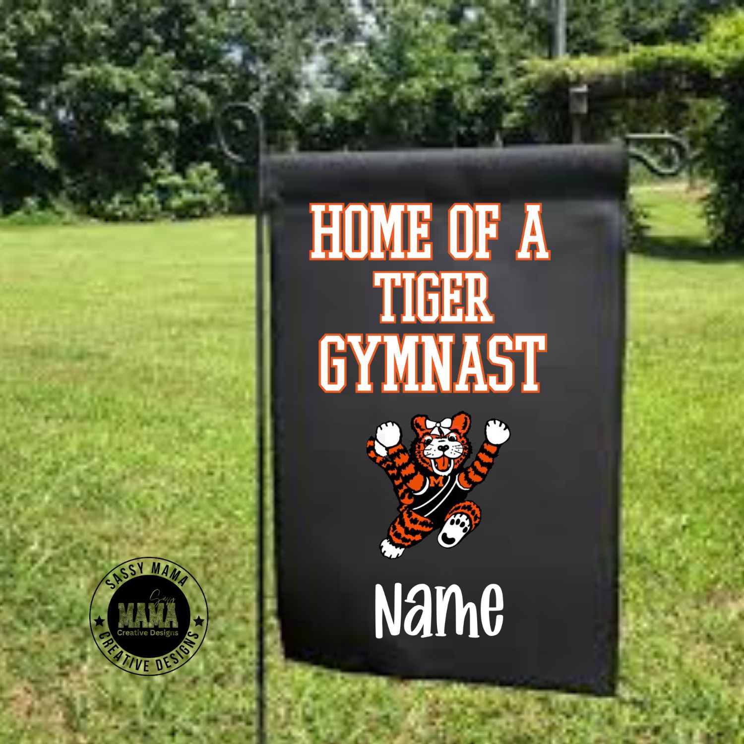 Massillon Tiger Gymnast Garden Flag