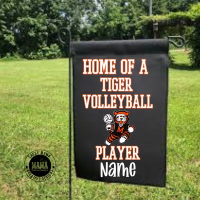Massillon Tiger Volleyball Player Garden Flag