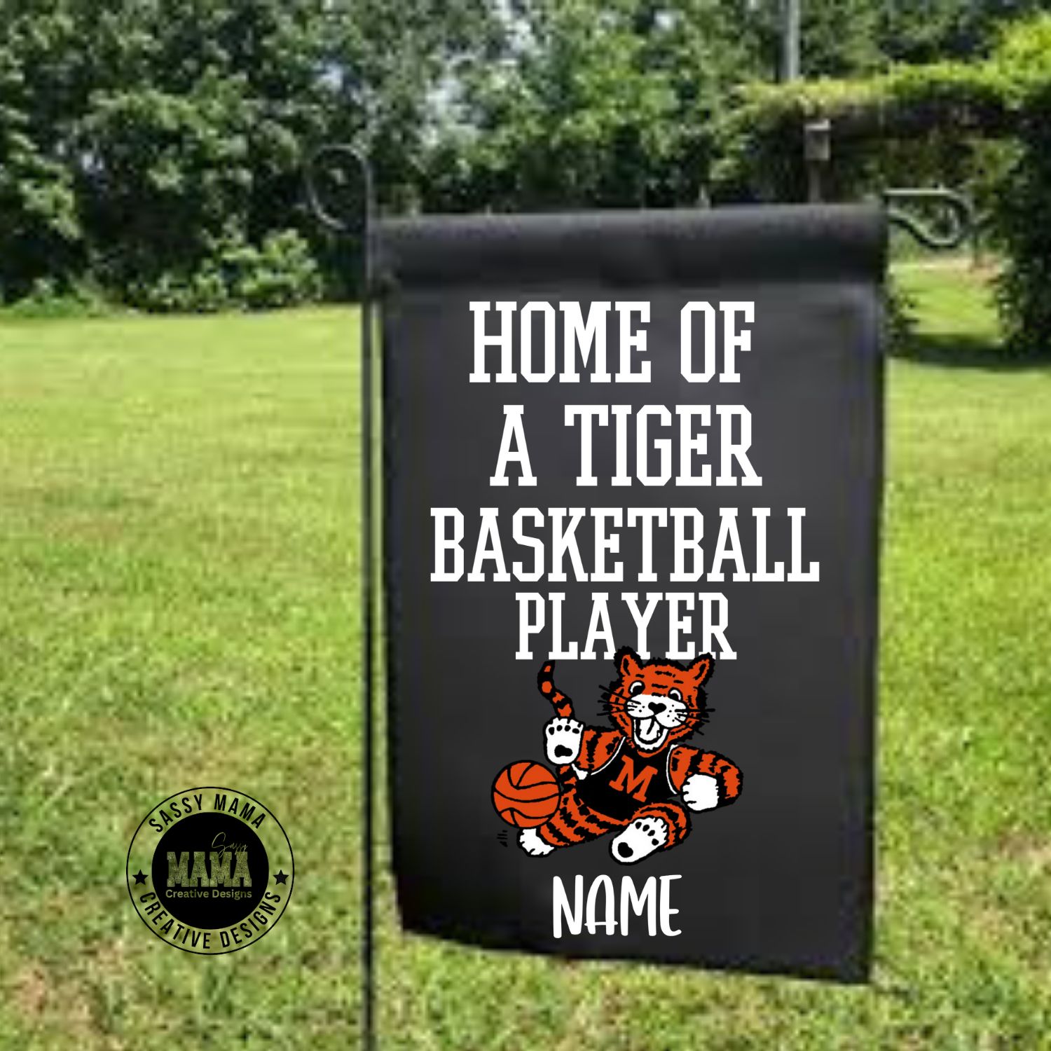 Massillon Tiger Basketball Garden Flag