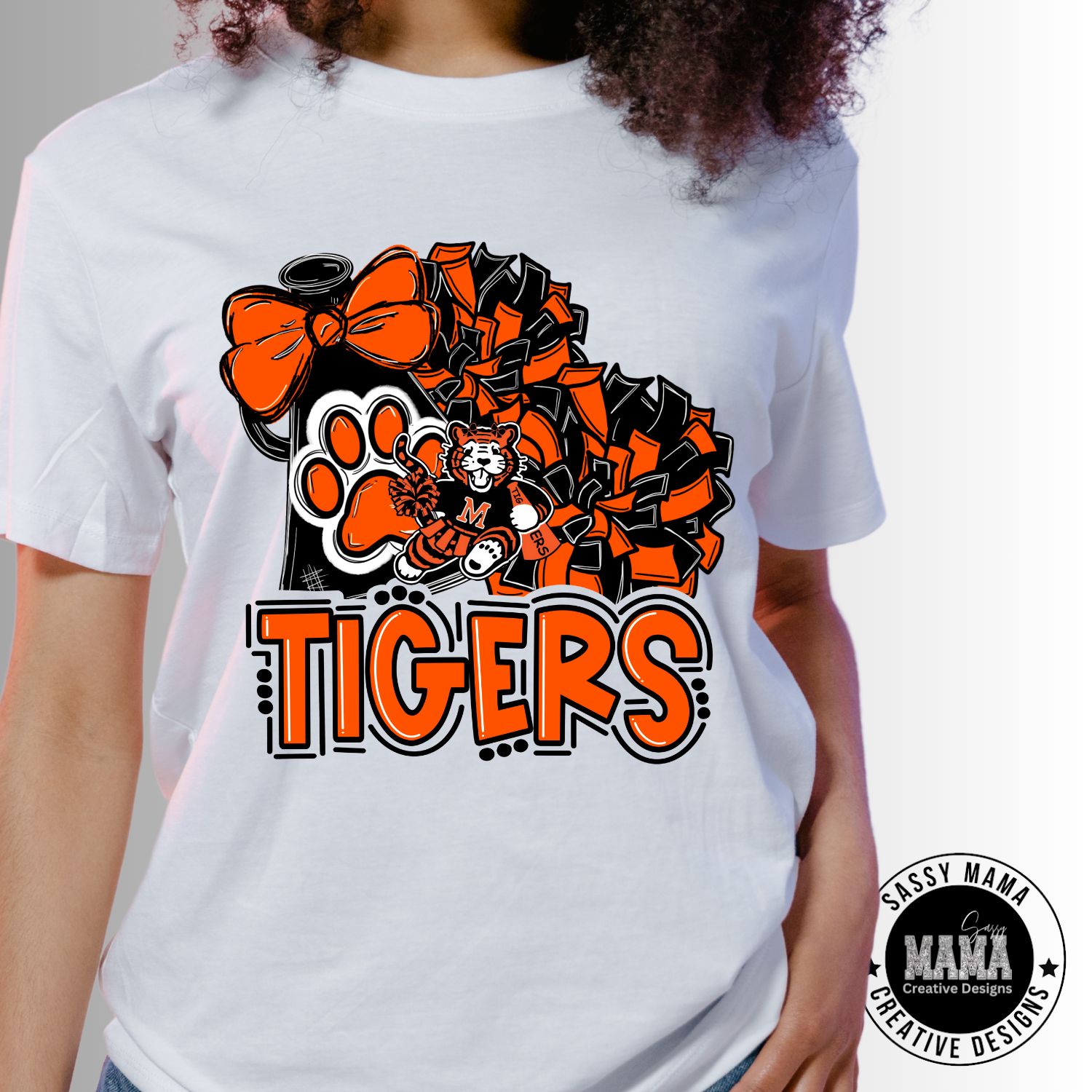Tiger Cheer Pom Pom Shirt