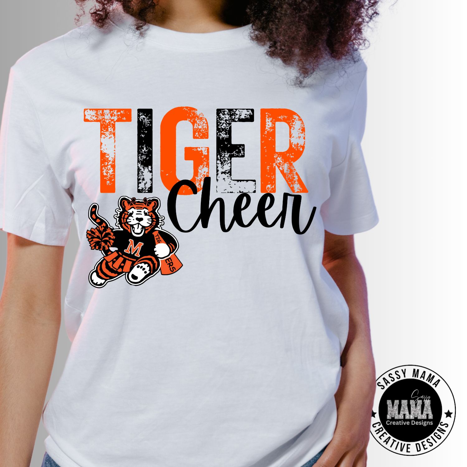 Distressed Tiger Cheer Shirt