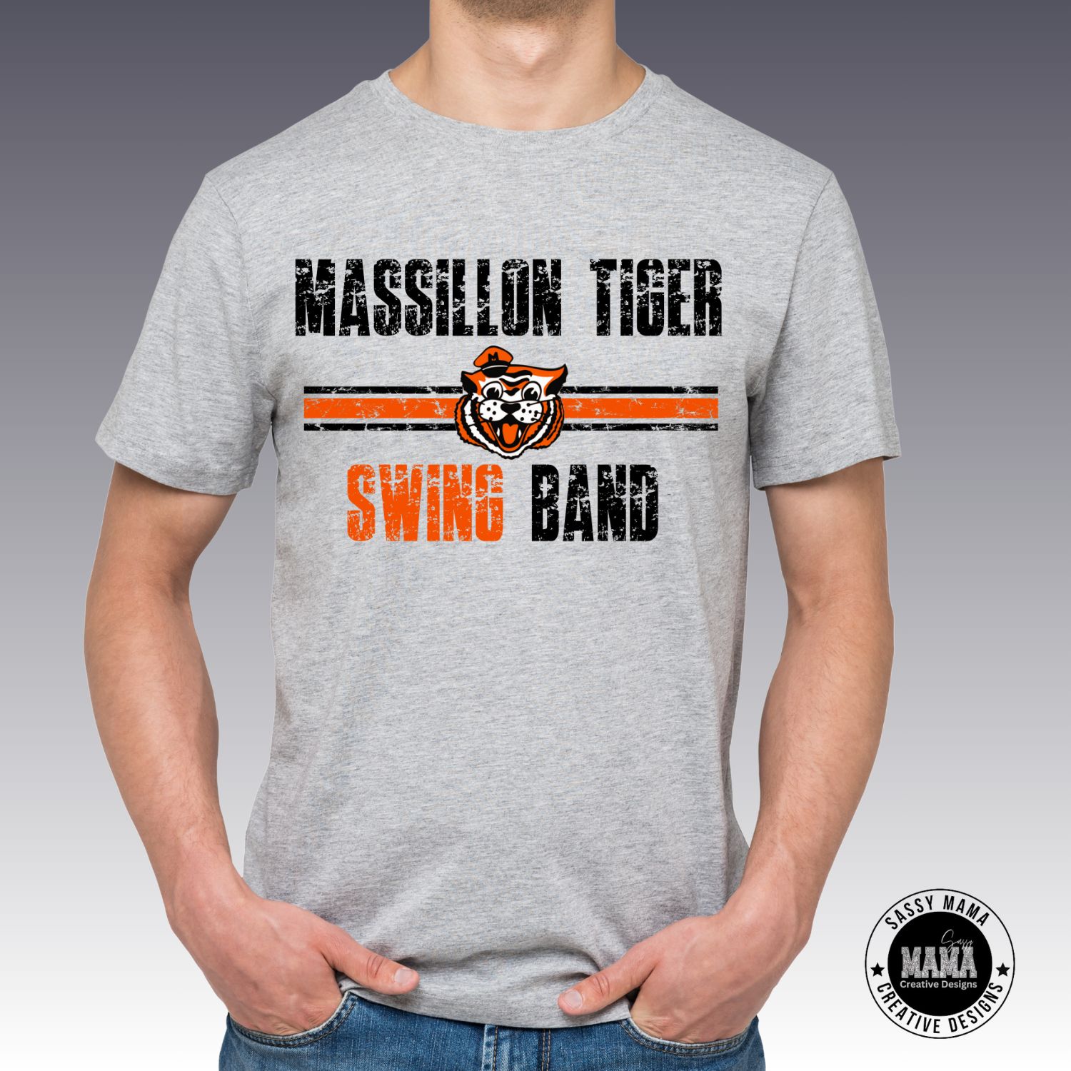 Massillon Tiger Swing Band Distressed Shirt