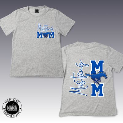 Senior Mustang Mom 2-Sided Pride Shirt